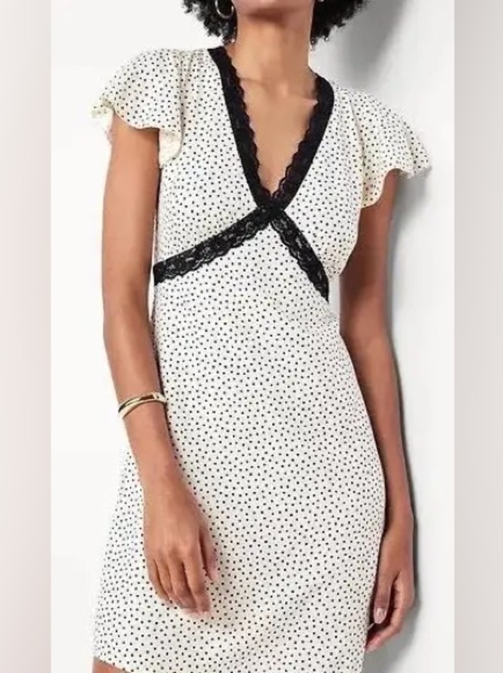 Old Navy Polka Dot Lace-Trim Dress